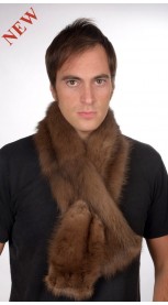 Brown sable fur scarf, for men